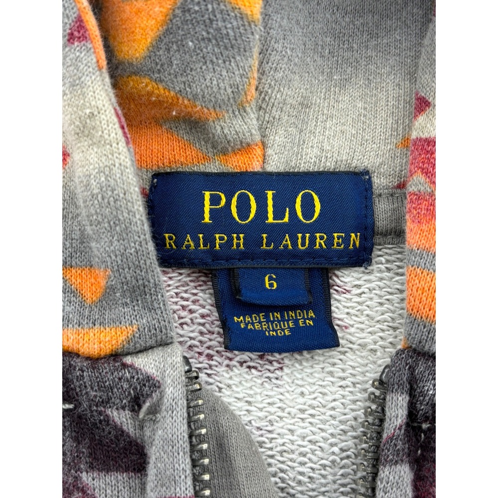 Kids Polo Ralph Lauren Zip Up Hoodie Aztec Southwestern Print Size‎ 6 - Picture 2 of 8
